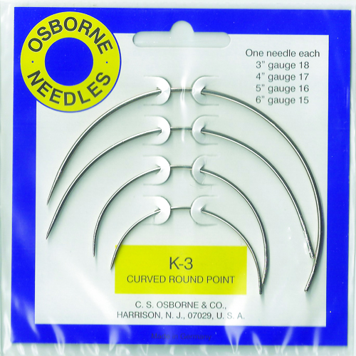 K-3 Needle Kit 4 Asst Curved  Rd Pt Needles 3