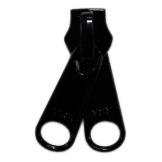  #8 Black Coil Zipper Double Pull Slider