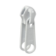 #8 White Coil Zipper Double Pull Slider