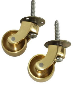 Brass Plate Casters 2 1/2